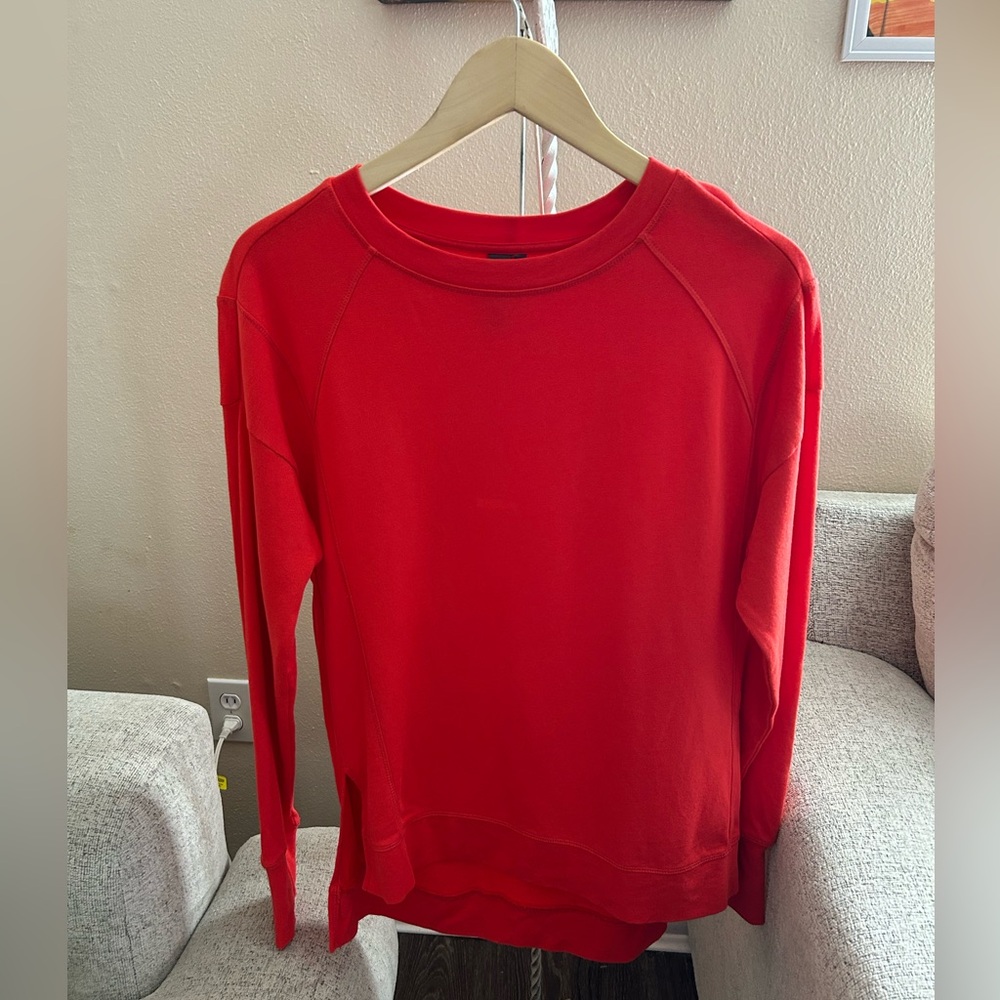 Sweaty Betty Bold Red Top Longsleeve pullover Sweater Size XS Cherry